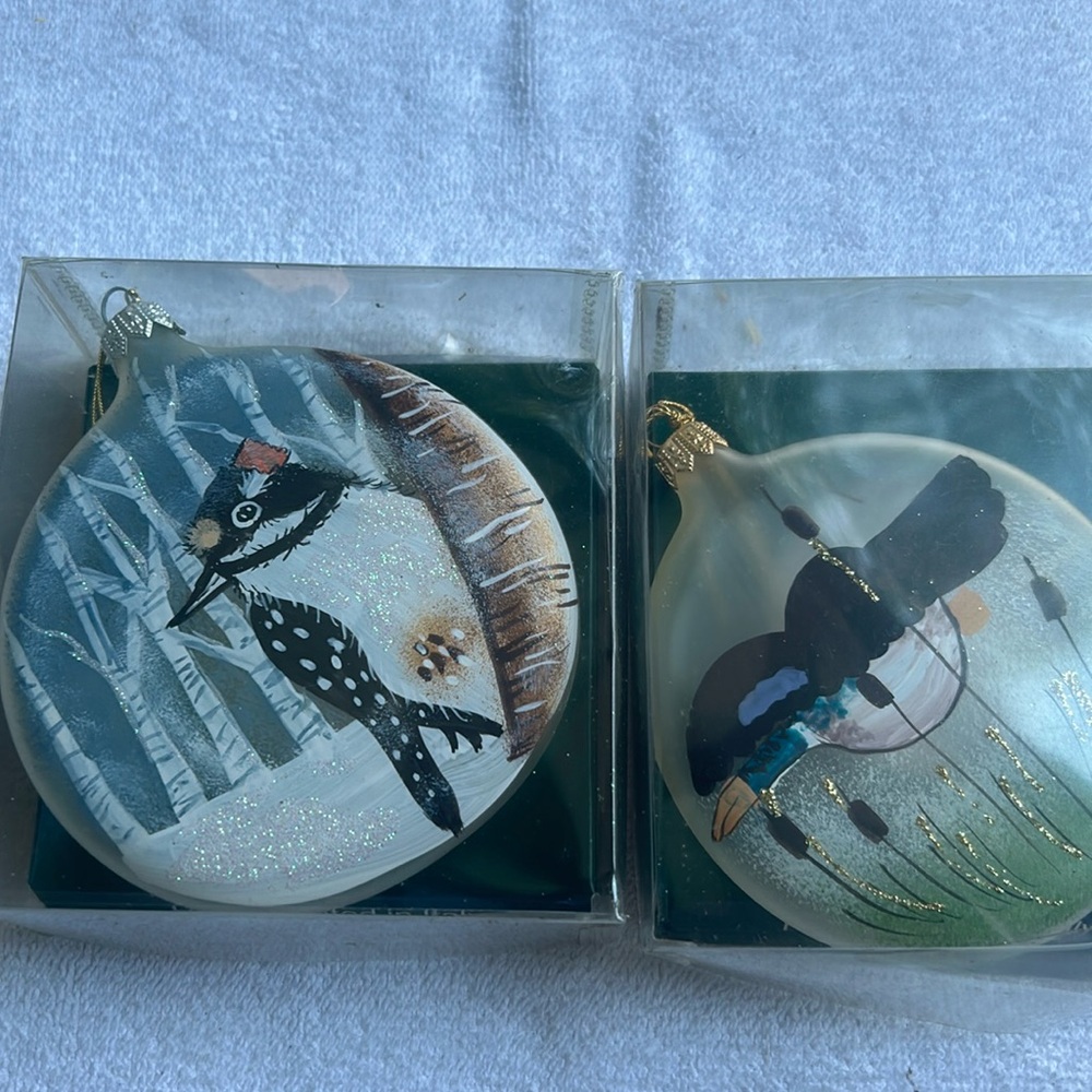 Vietri hand-painted bird ornaments new inbox retail for $46 each for the set